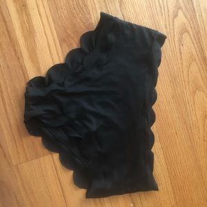 Scalloped Trim High Waist Bikini Panty